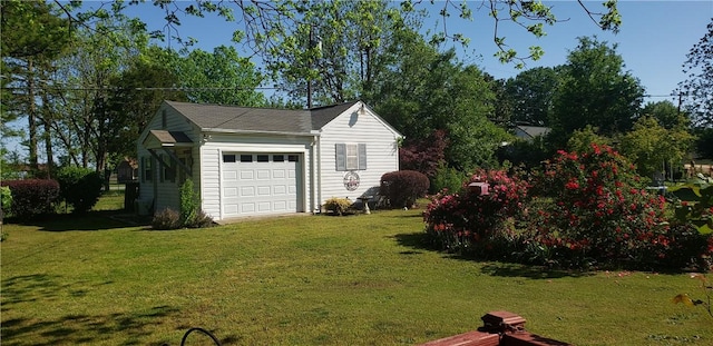 exterior space with a lawn