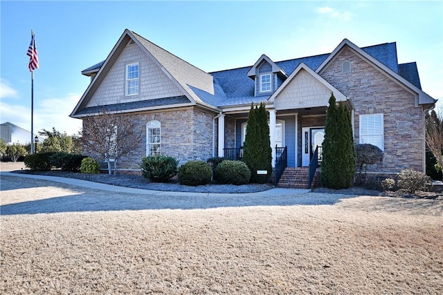 view of front of property with a porch