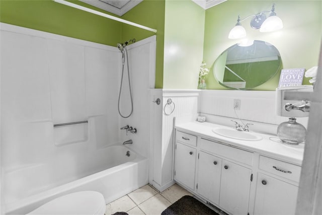 6 Ivy Ct, Seneca, SC 29678 - full bathroom featuring shower / tub combination, vanity, tile patterned floors, and toilet