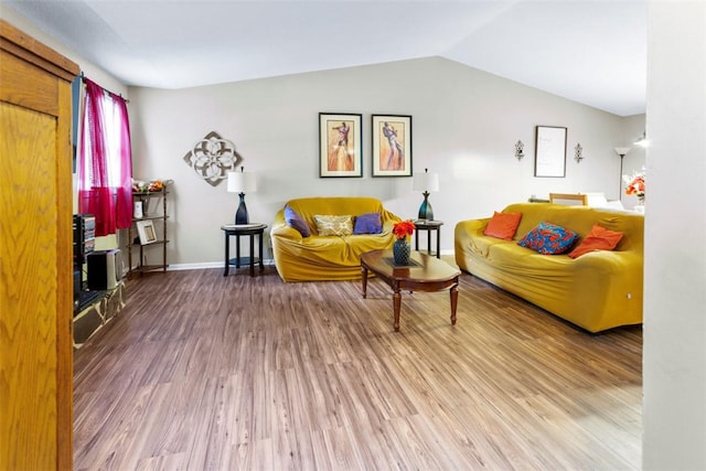 6 Ivy Ct, Seneca, SC 29678 - living room featuring wood-type flooring and vaulted ceiling