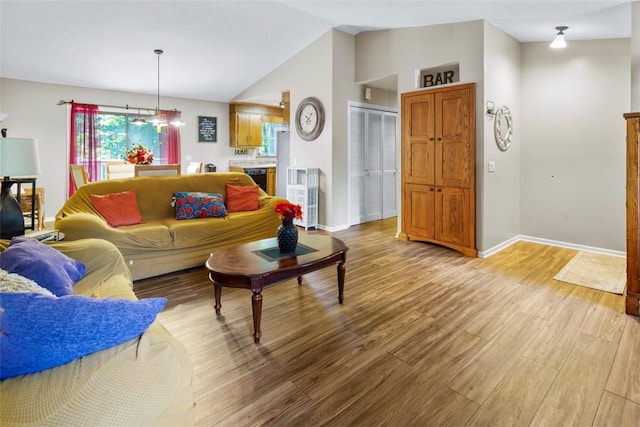 6 Ivy Ct, Seneca, SC 29678 - living room featuring lofted ceiling and light hardwood / wood-style flooring