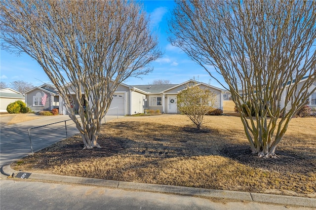 ranch-style home with a garage