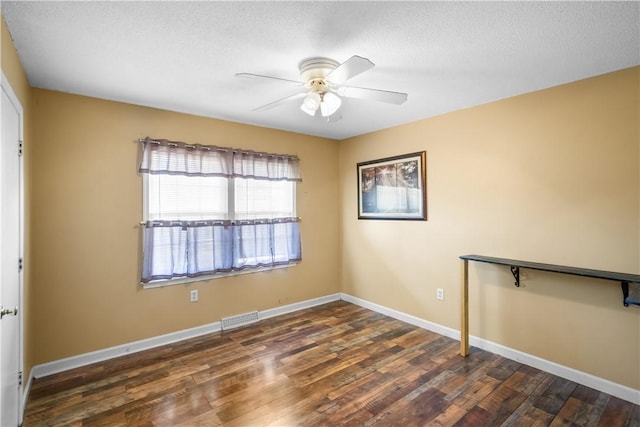 109 Pine Tree Ln, Anderson, SC 29625 - unfurnished room featuring ceiling fan, dark hardwood / wood-style floors, and a textured ceiling