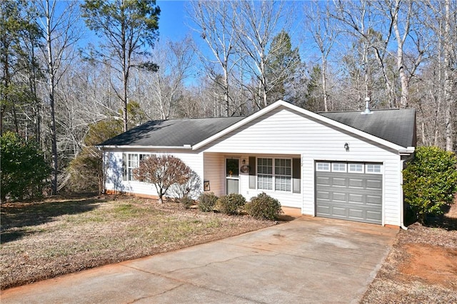 ranch-style home with a garage