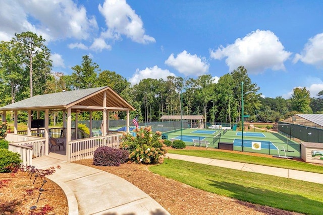 24 Mainsail Dr, Salem, SC 29676 - view of home's community with a gazebo, a tennis court, and fence