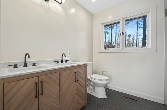 24 Mainsail Dr, Salem, SC 29676 - bathroom featuring a sink, visible vents, toilet, and baseboards