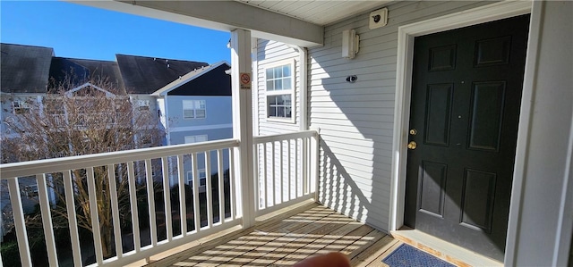 doorway to property featuring a balcony