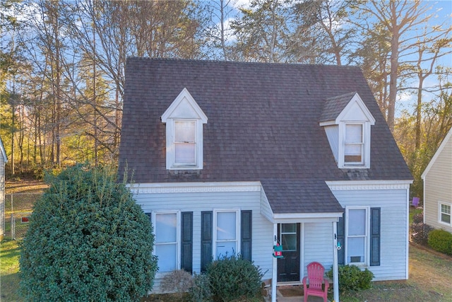 view of cape cod home