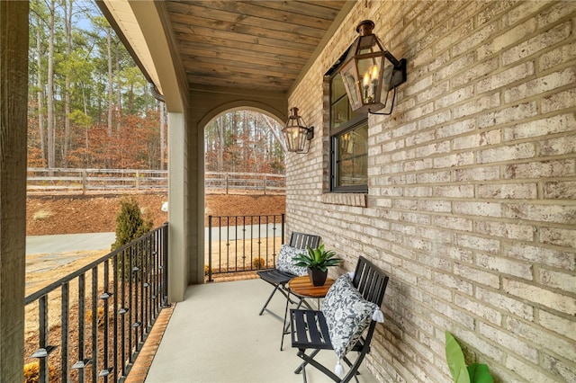 view of balcony