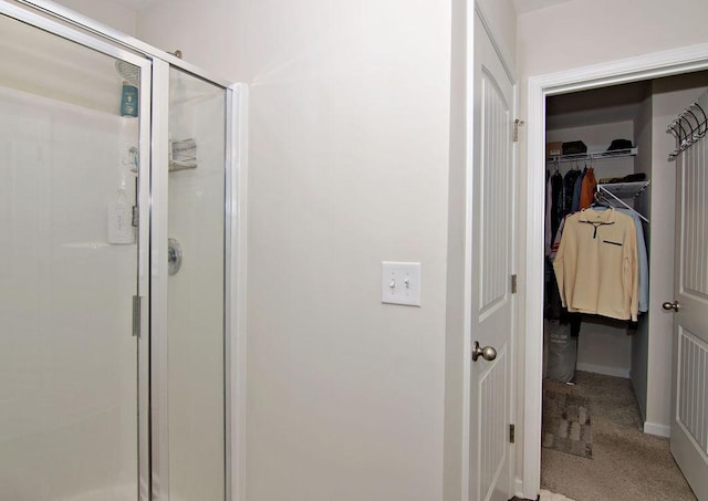 bathroom featuring an enclosed shower