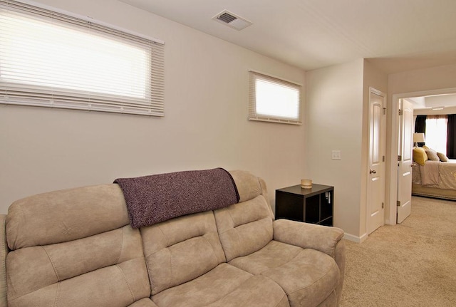 view of carpeted living room