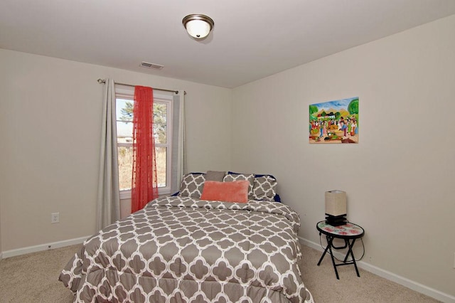 view of carpeted bedroom