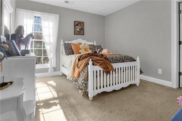 view of carpeted bedroom