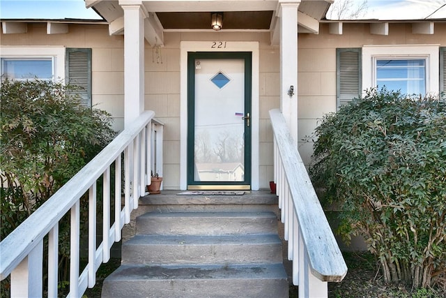 view of doorway to property