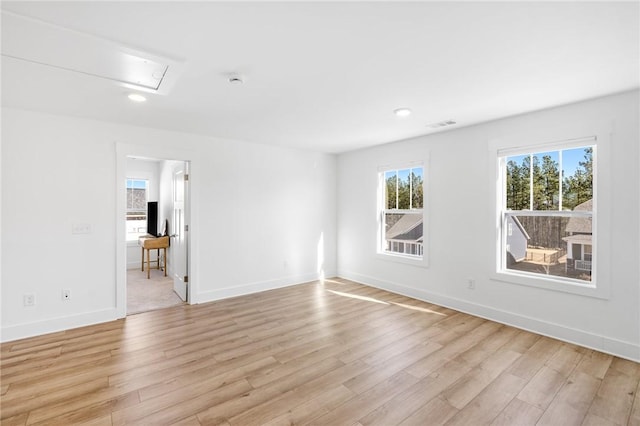 empty room featuring light hardwood / wood-style flooring