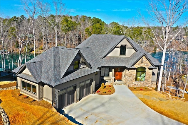 view of front of house featuring a garage