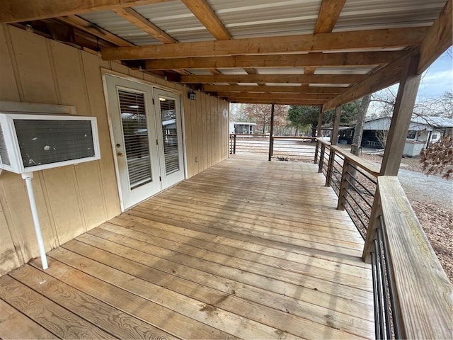 deck featuring french doors