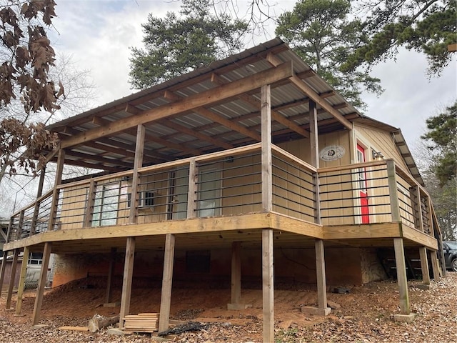 view of community with a wooden deck