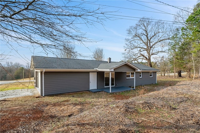 view of front of house with a patio