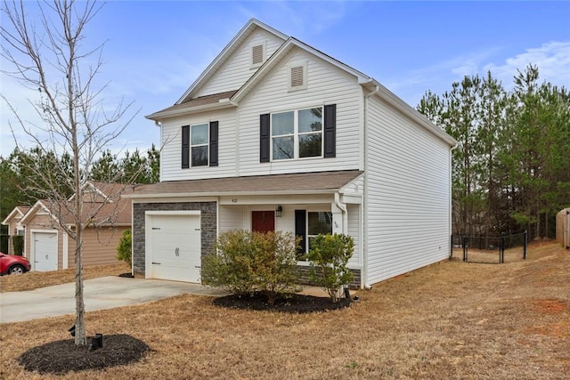 view of front of house featuring a garage