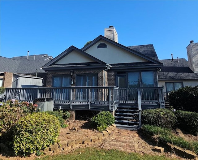 view of front of house featuring a deck