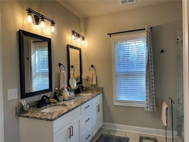 bathroom featuring vanity