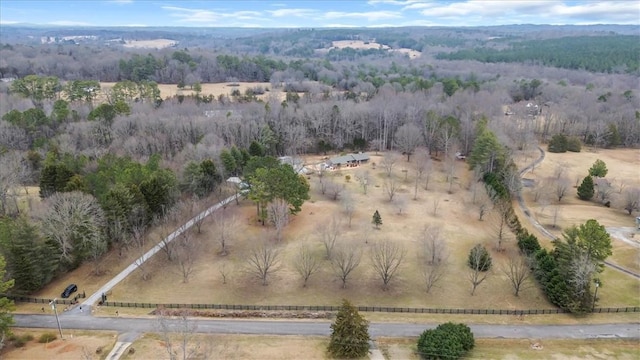 bird's eye view with a rural view