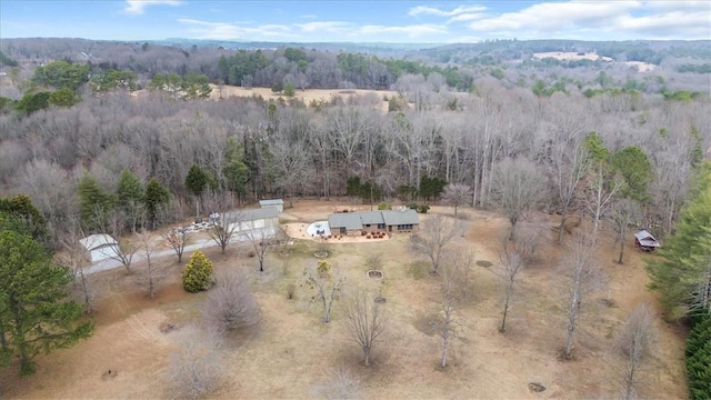 aerial view featuring a rural view