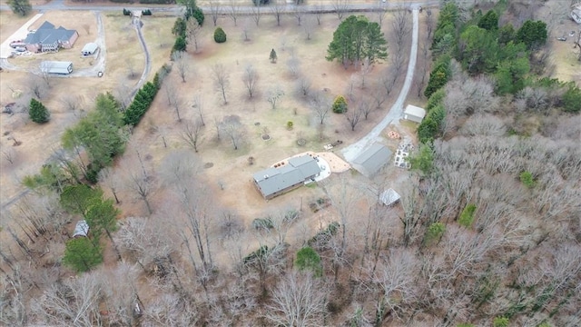 bird's eye view with a rural view