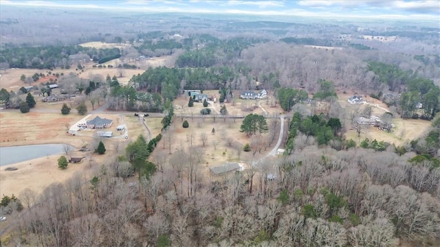 aerial view with a rural view