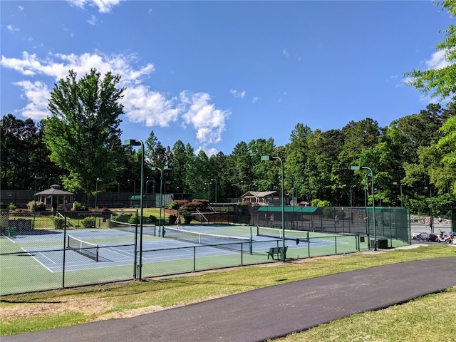 view of tennis court