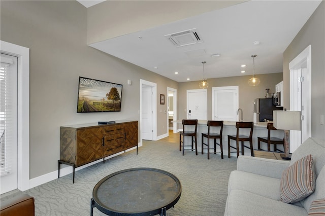 view of carpeted living room