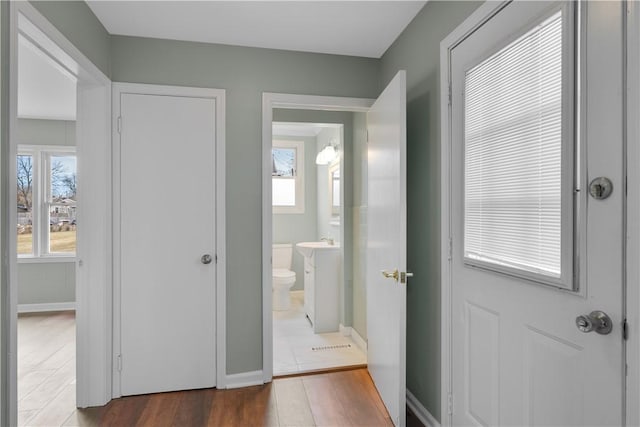 interior space featuring hardwood / wood-style flooring