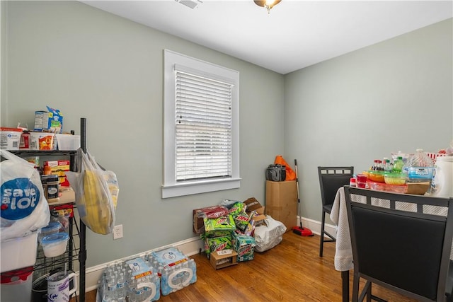 interior space featuring hardwood / wood-style floors