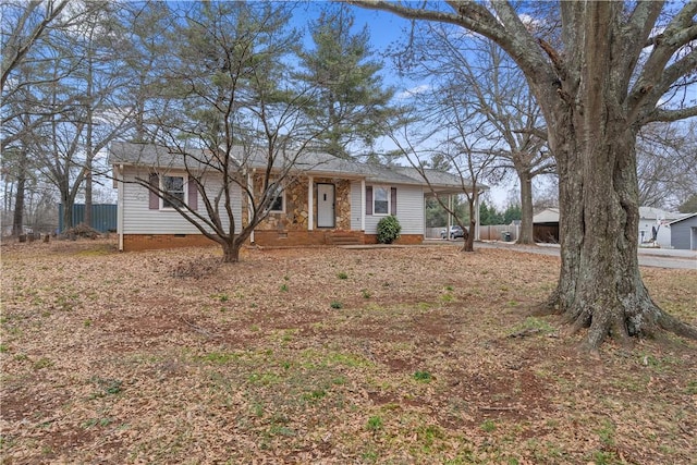 view of ranch-style home