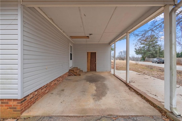 view of patio with a carport