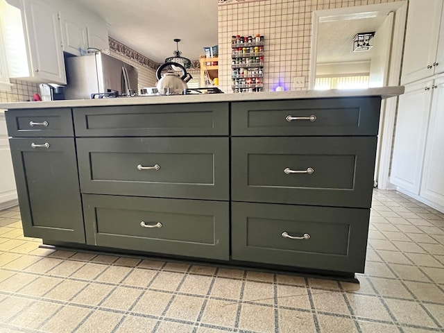 interior space with tasteful backsplash