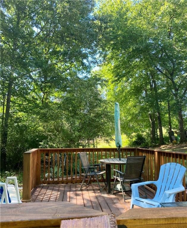 view of wooden deck