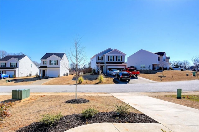 view of yard featuring a garage