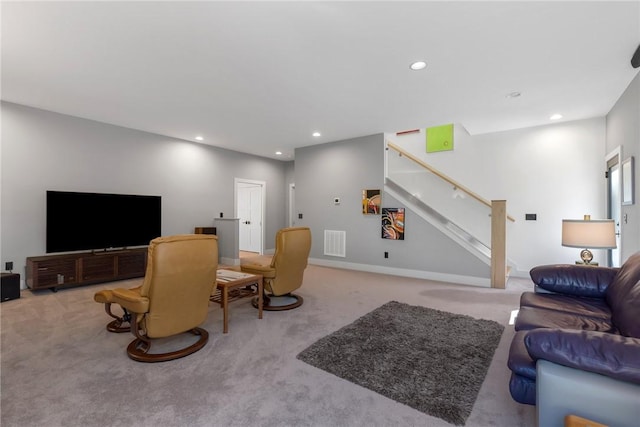 view of carpeted living room