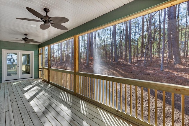 unfurnished sunroom with plenty of natural light