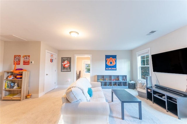 view of carpeted living room