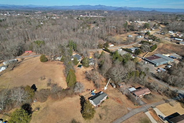 bird's eye view featuring a mountain view