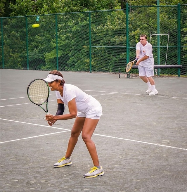 view of tennis court