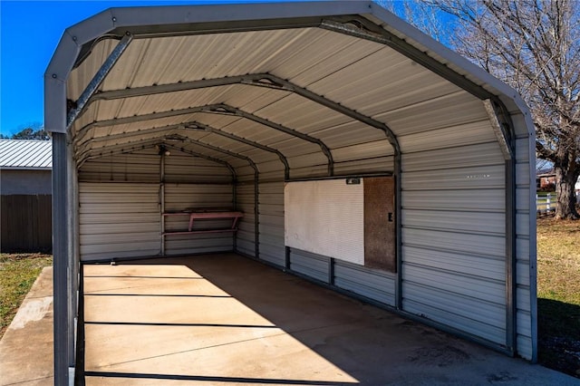 view of car parking featuring a carport