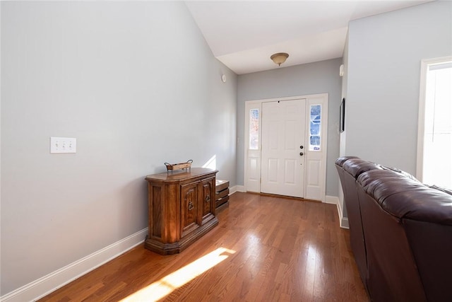 foyer featuring hardwood / wood-style flooring