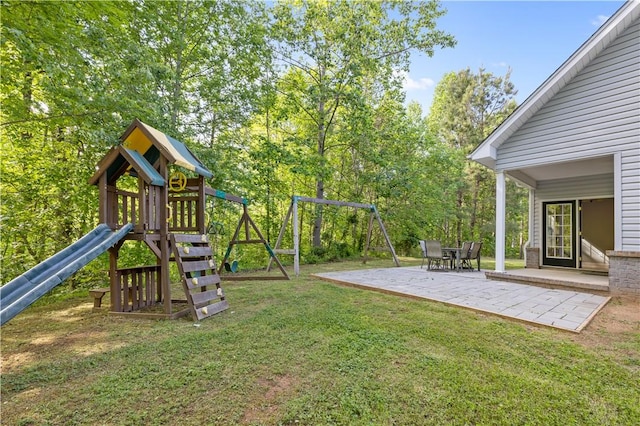 115 Cove View Ct, Seneca, SC 29678 - view of jungle gym featuring a patio and a yard