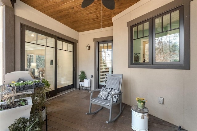 800 Mirror Lake Ct, Salem, SC 29676 - view of exterior entry featuring ceiling fan and a porch