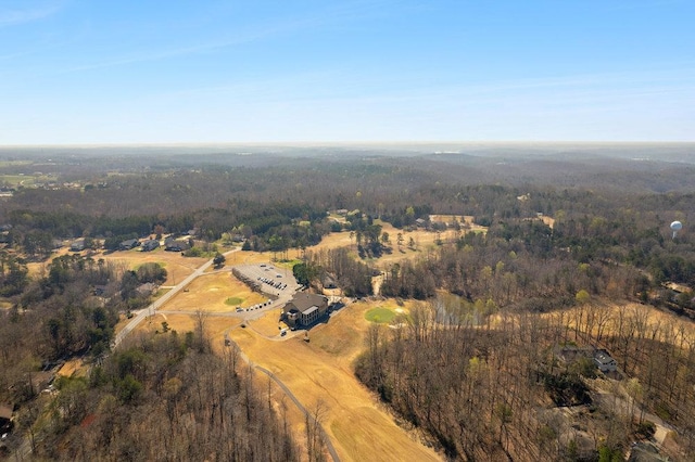 birds eye view of property featuring a rural view