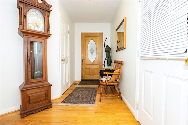 entryway featuring light hardwood / wood-style flooring